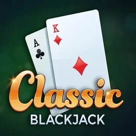 Classic Blackjack logo by Red Tiger Gaming at Rolling Slots Casino