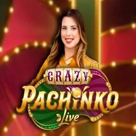 Official Live Casino logo: Crazy Pachinko by Evolution at Rolling Slots Casino