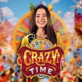 Crazy Time casino game by Evolution – featured logo at Rolling Slots Casino
