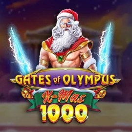 Gates of Olympus Xmas 1000 logo by Pragmatic Play at Rolling Slots Casino