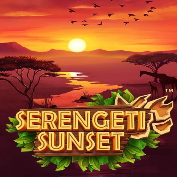 Serengeti Sunset online game logo by Skywind Group on rollingslots.app