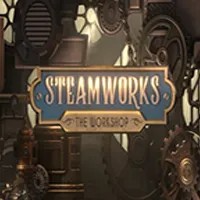 Steamworks The Workshop game by Peter &amp; Sons – logo hosted on Rolling Slots Casino