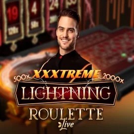 Official Live Casino logo: XXXtreme Lightning Roulette by Evolution at Rolling Slots Casino